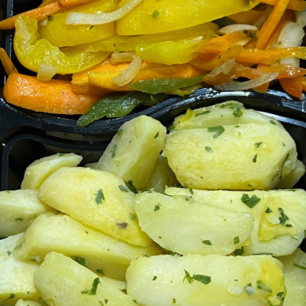 Potatoes with Steamed Veg